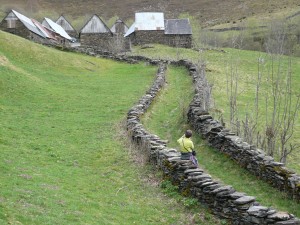 Les granges Bertrand en hiver (hameau de l'Aspe)